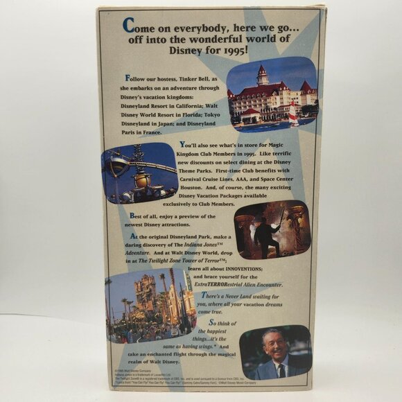 The Wonderful World Of Disney Update 95 VHS Magic Kingdom Club Walt - Picture 3 of 3